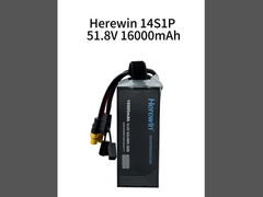 Herewin 14S1P 16Ah 51.8V LiPo Pouch UAV pin 25C Tốc độ xả cao
