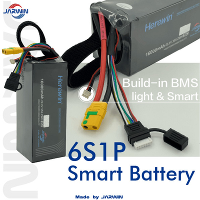 Herewin 22.2V 6s 16000mah Lipo Smart Drone pin Soft Pack pin máy bay không người lái 2,2kg