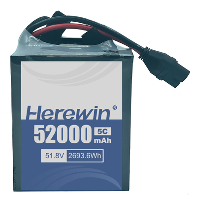 Pin bán rắn dài 52000mAh với điện áp 51,8V và cổng truyền thông CAN