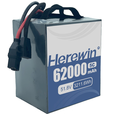 UAV Semi Solid State Battery Herewin 62000mAh 14S2P 51.8V Giải pháp lưu trữ năng lượng cho các ứng dụng đòi hỏi